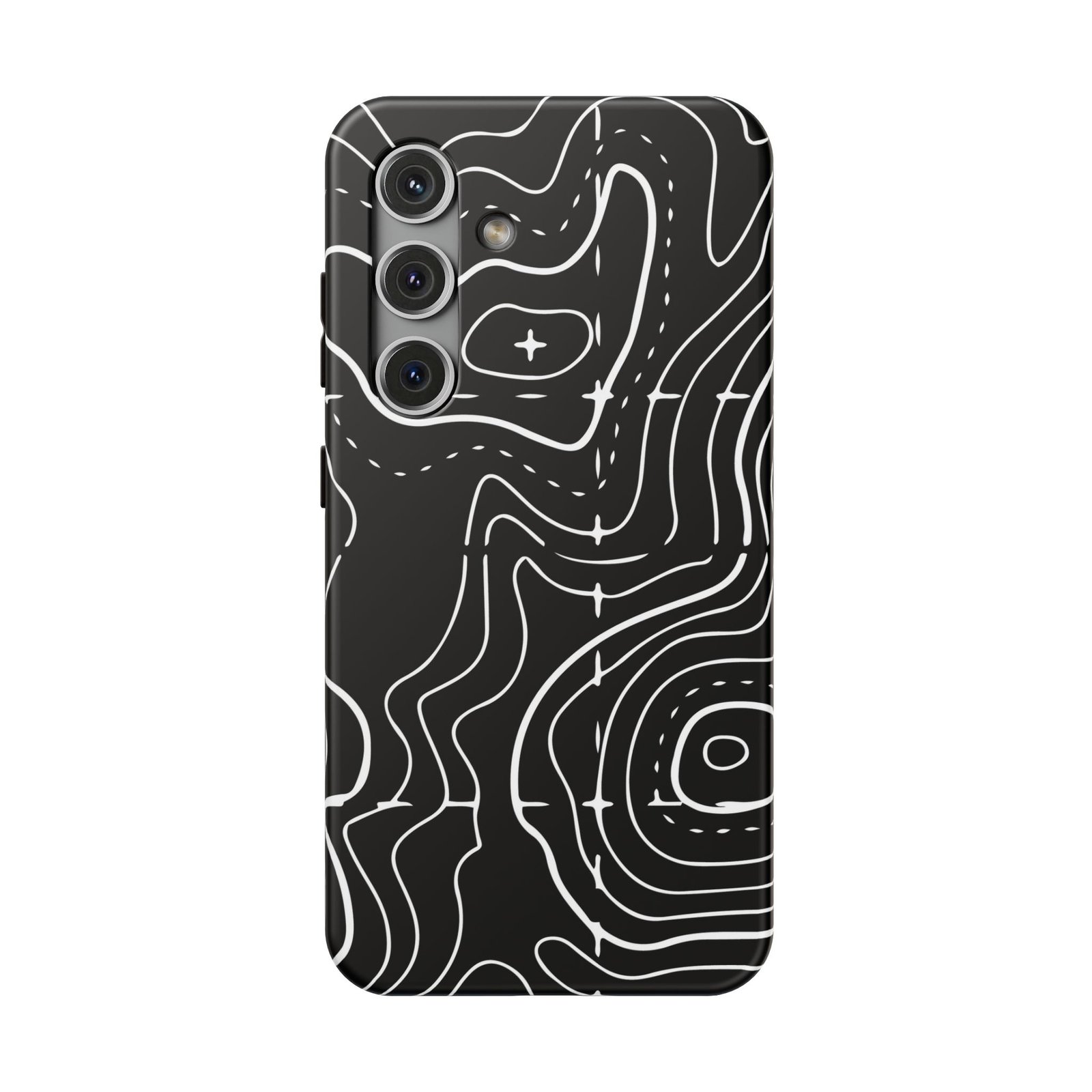 Topographic Black Phone Case — Impact-Resistant iPhone Cover - Image 160