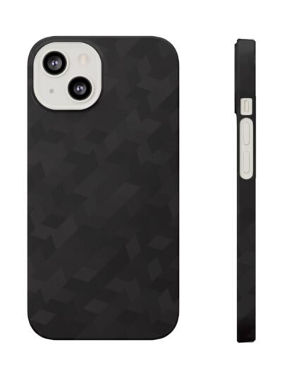 Slim Black Geometric iPhone Case — Slim Protective Phone Cover