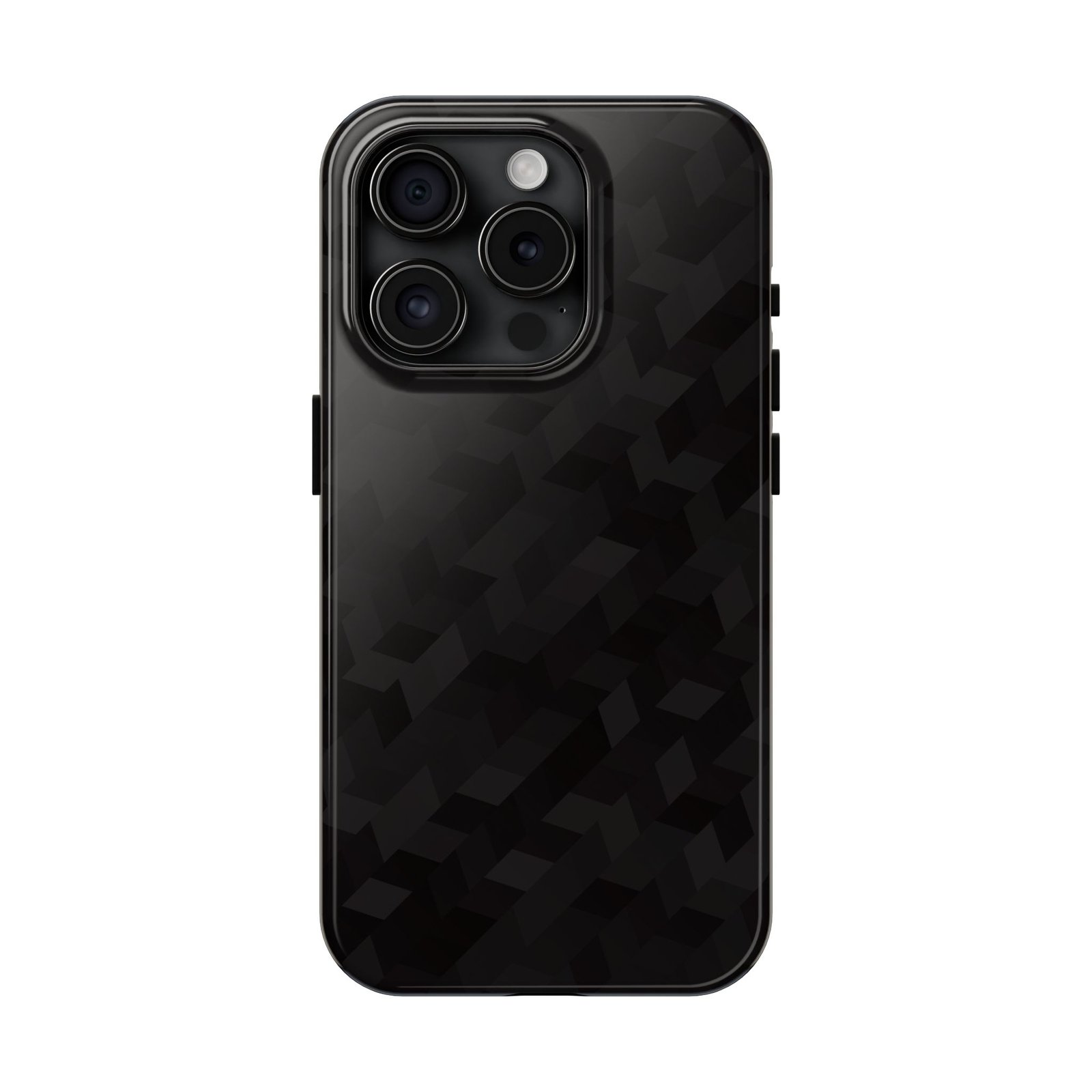 Black Geometric Camo Tough Phone Case — Rugged Protective iPhone Cover - Image 11
