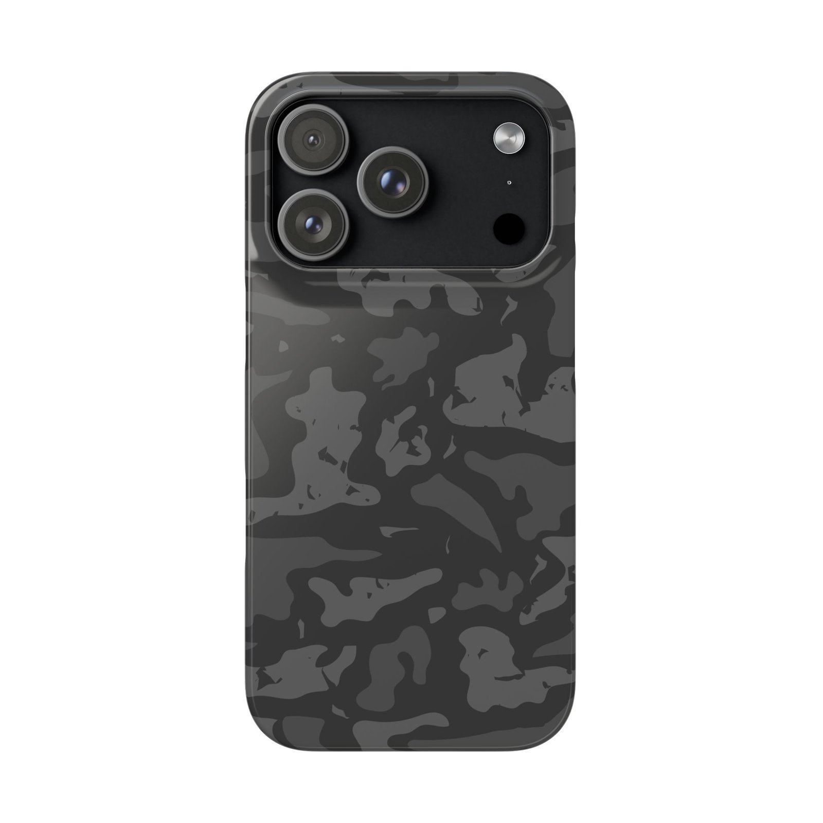 Black Grey Camo Snap Phone Case — Slim Protective Phone Cover - Image 22