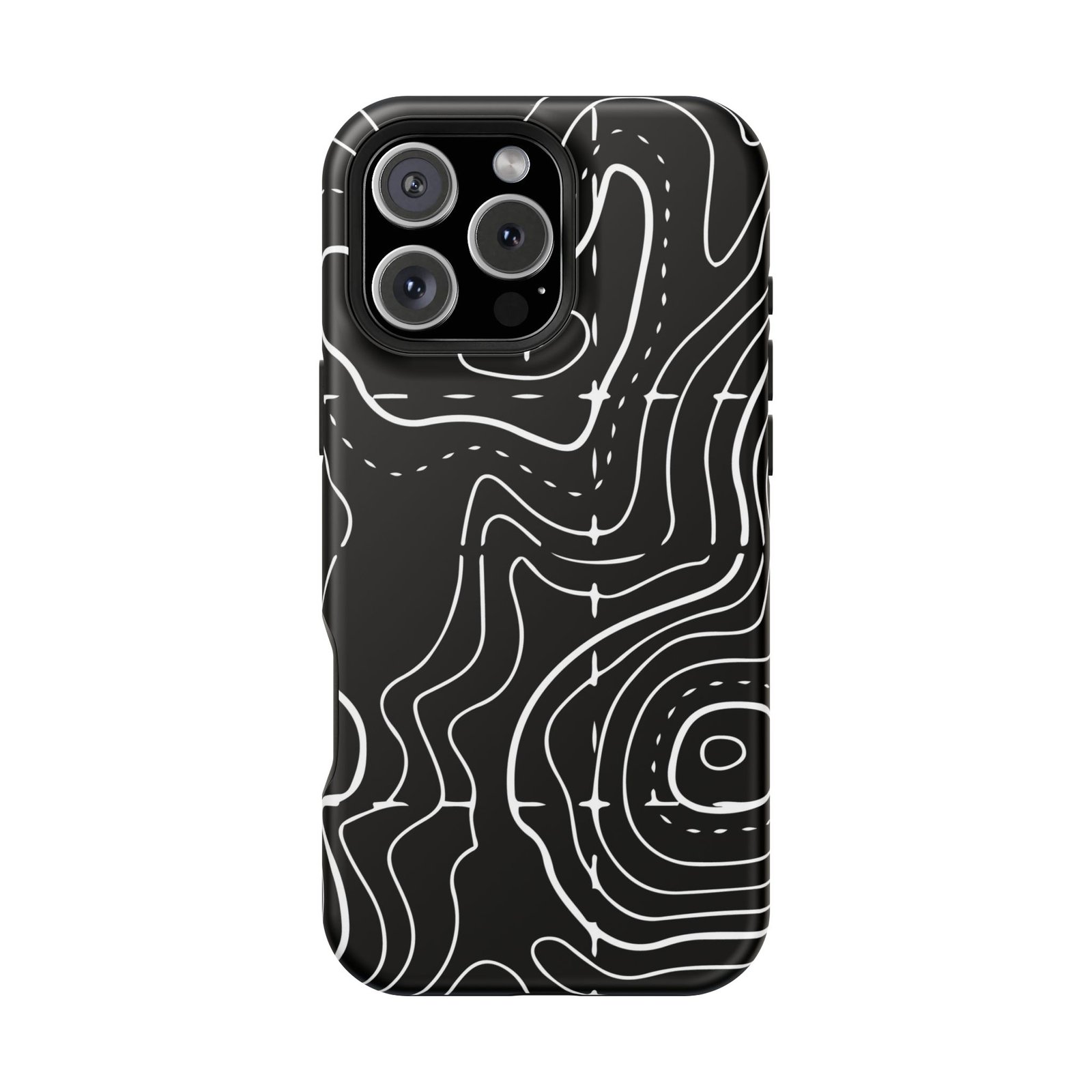 Topographic Black Phone Case — Impact-Resistant iPhone Cover - Image 101