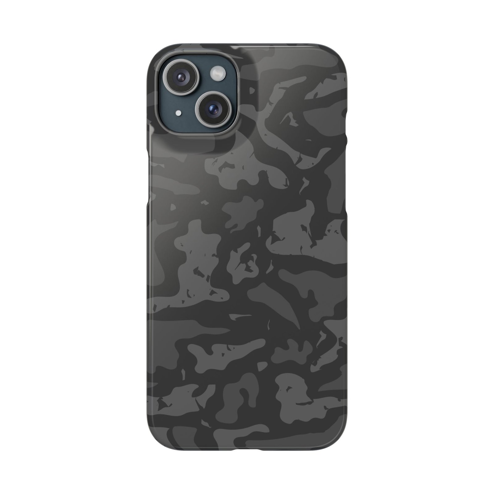 Black Grey Camo Snap Phone Case — Slim Protective Phone Cover - Image 17