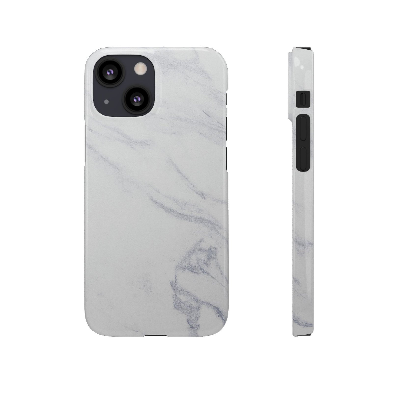 Marble Snap Case – White Marble Phone Case, Minimal Chic Protective Cover - Image 3