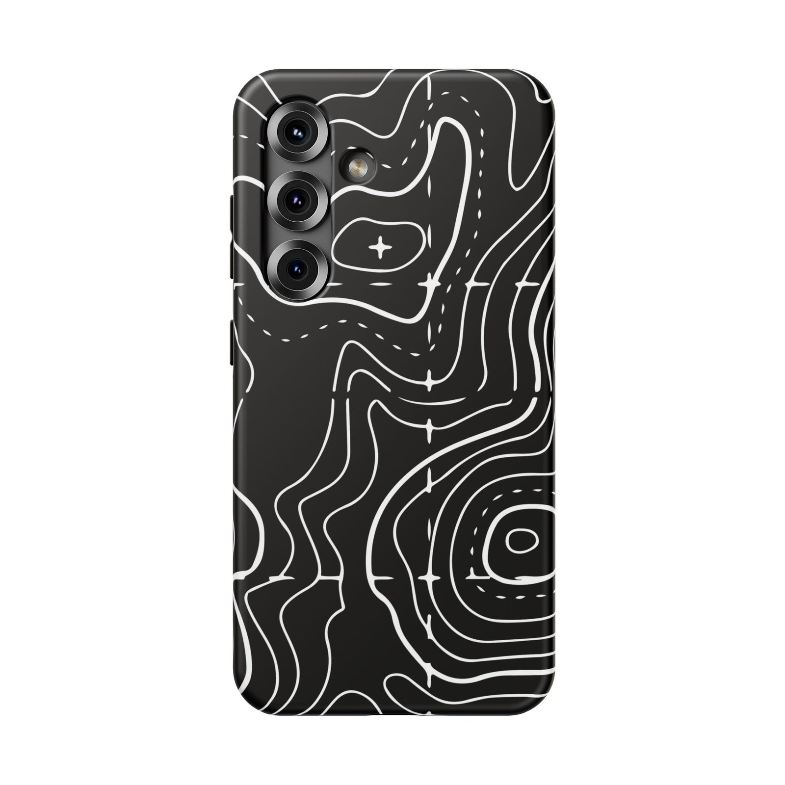 Topographic Black Phone Case — Impact-Resistant iPhone Cover - Image 154