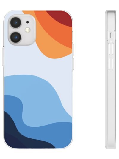 Retro Wave Phone Case — Abstract Orange & Blue Flexi Case