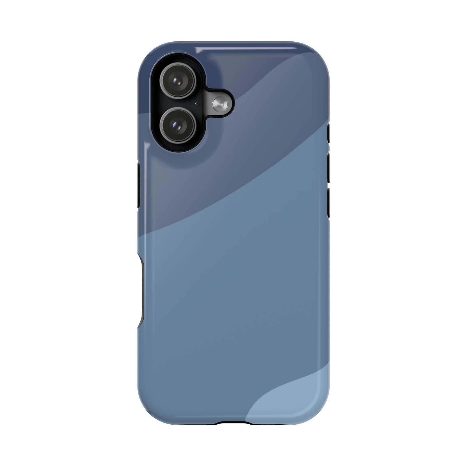 Blue Camouflage Impact-Resistant Phone Case — Rugged Protective Cover