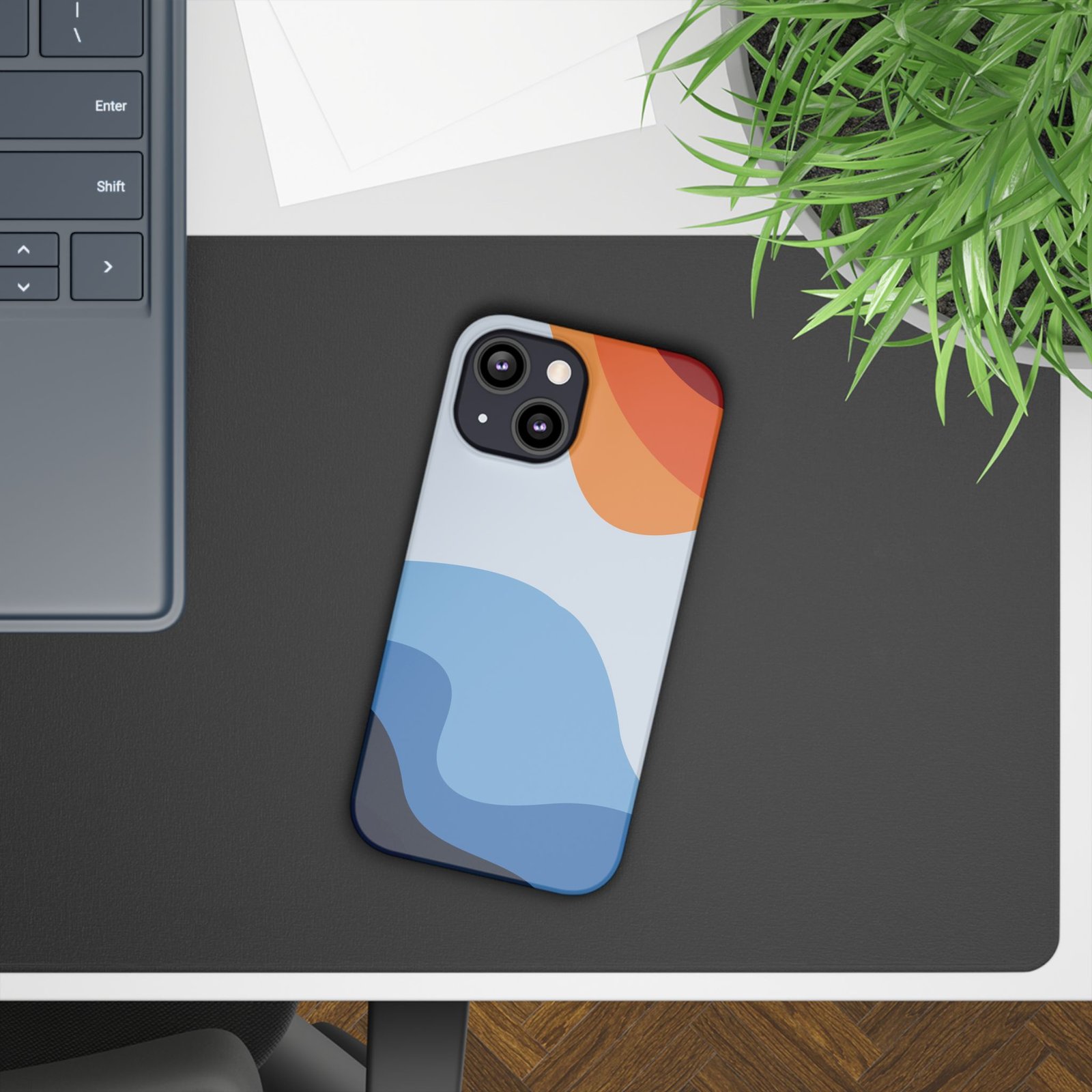 Slim Abstract Wave Phone Case — Slim iPhone Protective Cover - Image 4