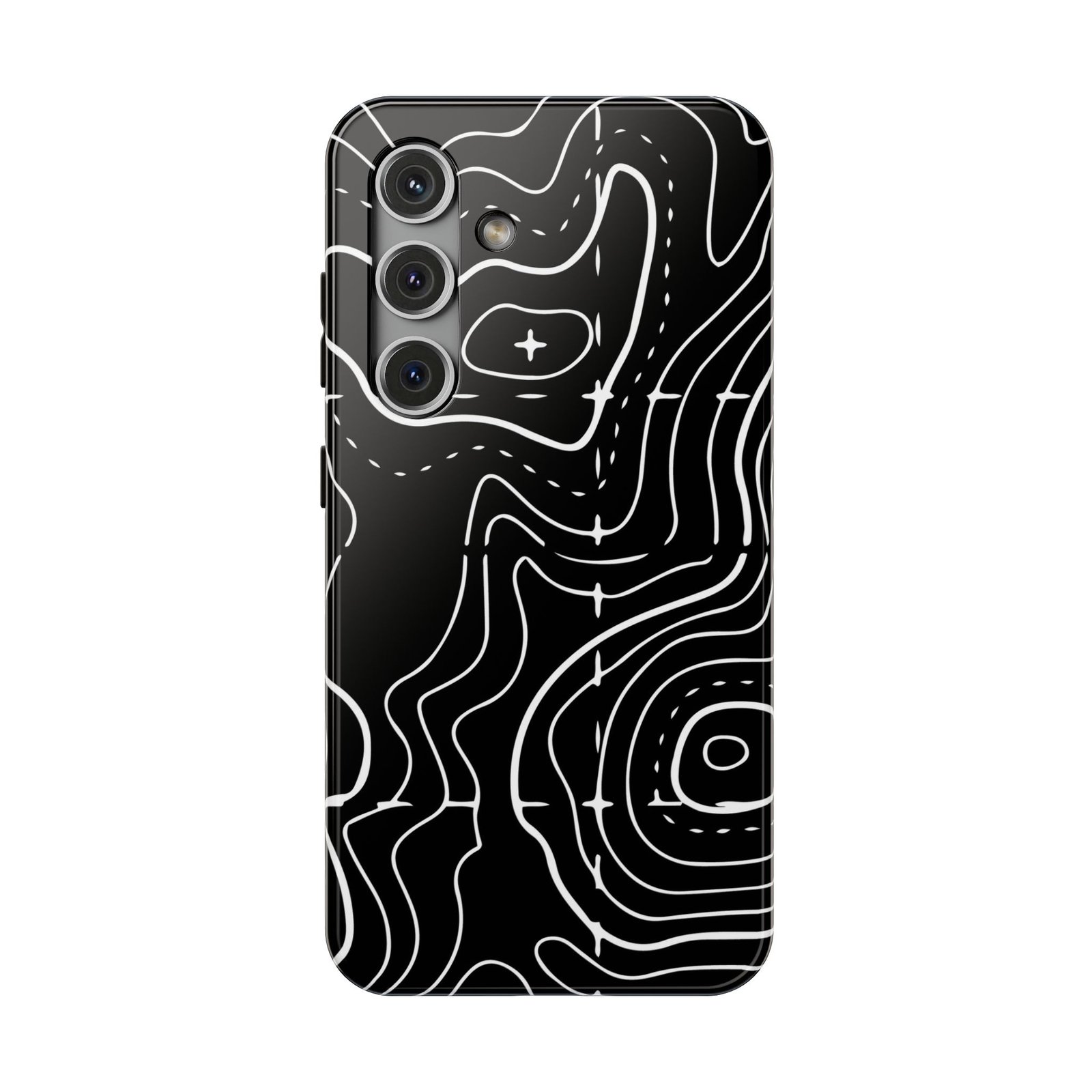 Topographic Black Phone Case — Impact-Resistant iPhone Cover - Image 159