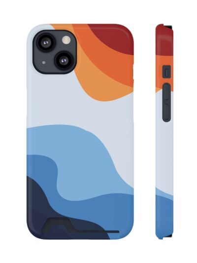 Abstract Wave Card-Holder Phone Case – Slim Protective Wallet Case