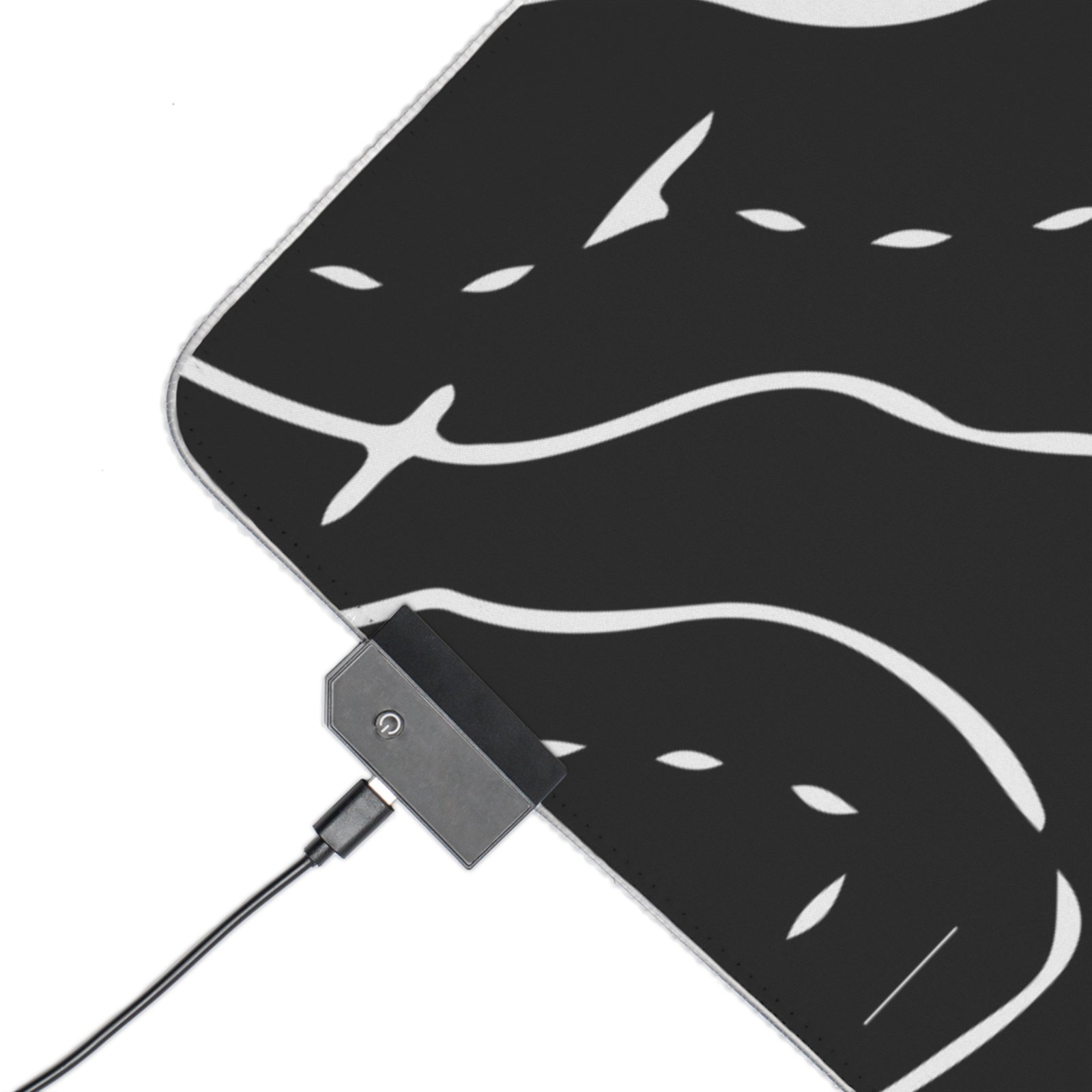 LED Gaming Mouse Pad — RGB XXL Desk Mat with Topographic Line Art - Image 4