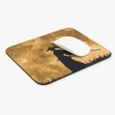 Samurai Silhouette Mouse Pad – Warrior Under Full Moon Desk Mat