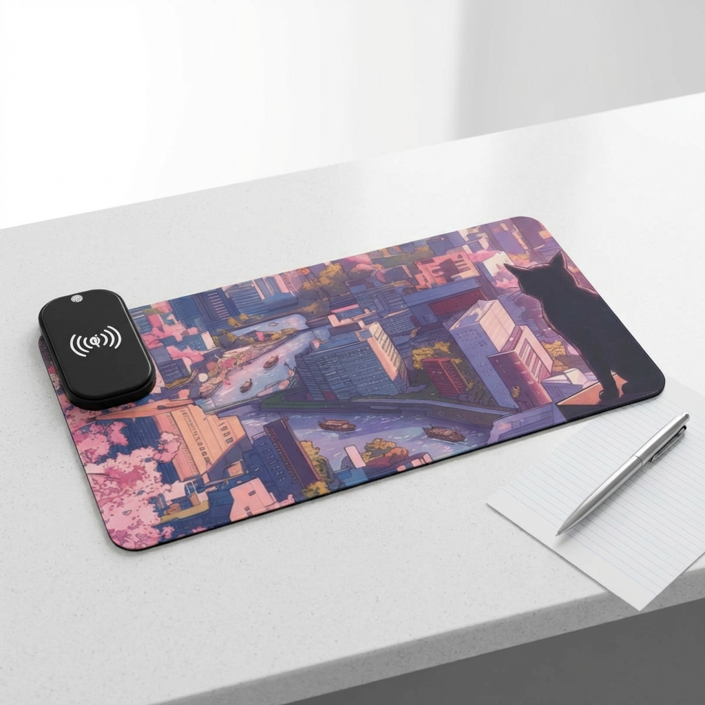 LED Gaming Mouse Pad, Wireless Charging