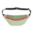 Large Fanny Pack – Retro Green & Coral Waist Bag with Front Zip