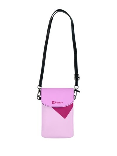 Pink Envelope Crossbody Phone Wallet — Small Cell Phone Shoulder Pouch