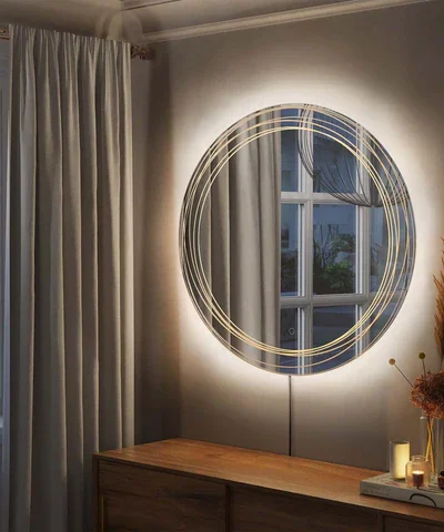 Modern Round Backlit LED Mirror