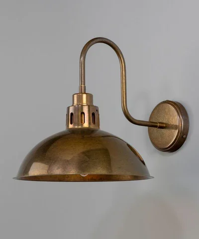 Industrial Brass Swan Neck Wall Light – Paris Design