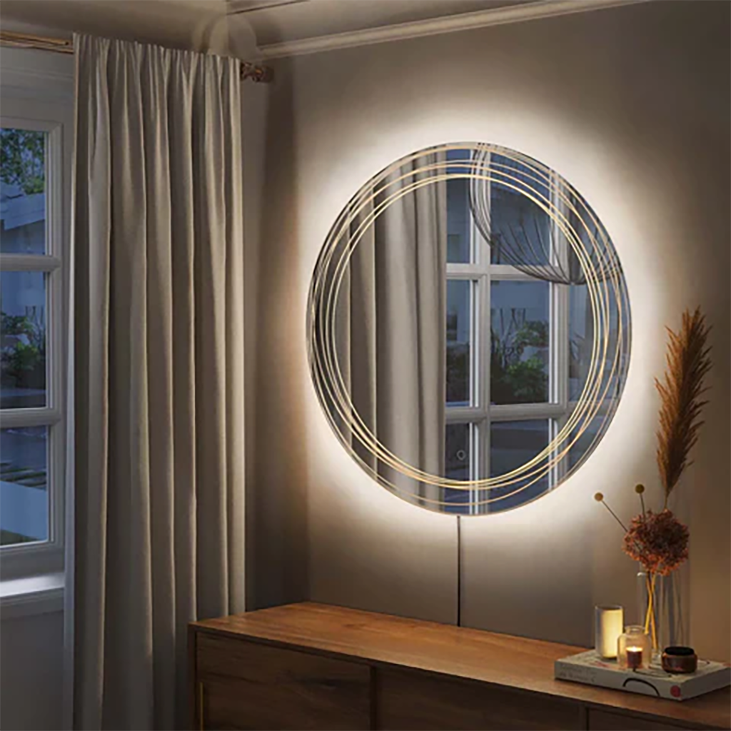 Modern Round Backlit LED Mirror