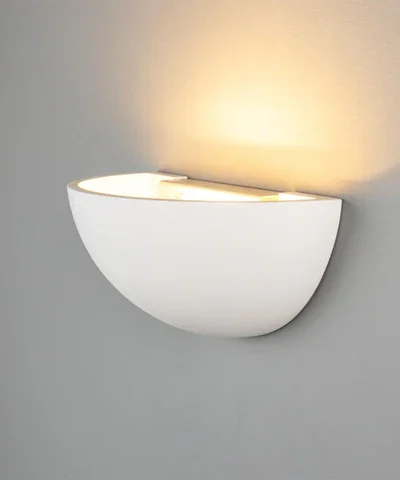 28cm Bonn Half Dome Plaster Wall Light with IP20 Rating