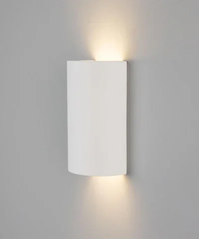 Malmo Plaster Wall Light – Semi-Circle Design, 11cm, IP20