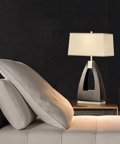 Trina Table Lamp in Pecan Wood