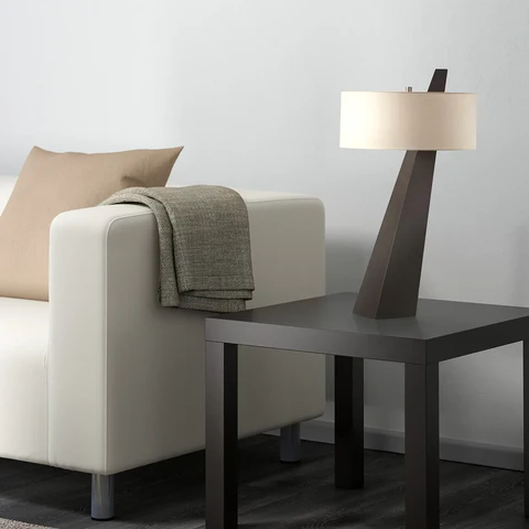 Obelisk Table Lamp in Chestnut Wood
