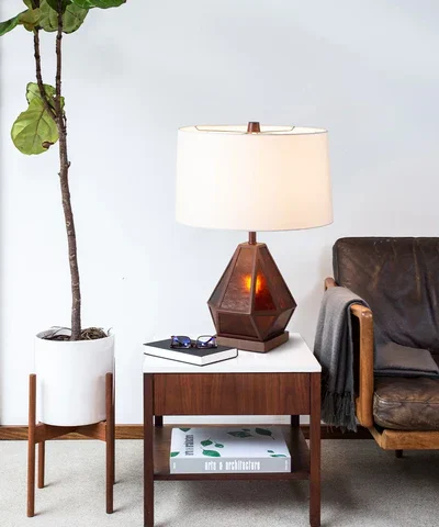 Artifact Natural Mica Table Lamp with Nightlight