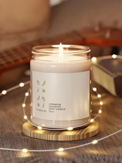 Premium 9oz Soy Scented Candle in Glass Jar