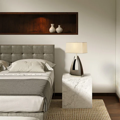 Trina Table Lamp in Pecan Wood - Image 3