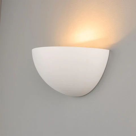 28cm Bonn Half Dome Plaster Wall Light with IP20 Rating - Image 5