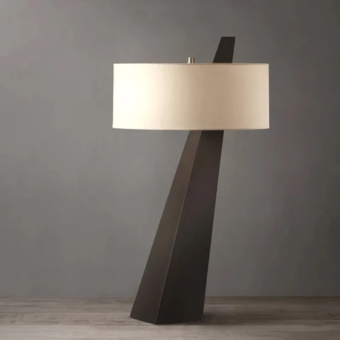 Obelisk Table Lamp in Chestnut Wood - Image 5