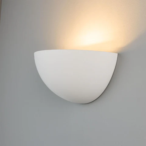 28cm Bonn Half Dome Plaster Wall Light with IP20 Rating - Image 6