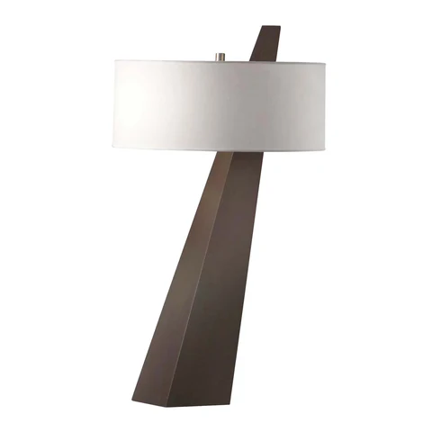 Obelisk Table Lamp in Chestnut Wood - Image 6