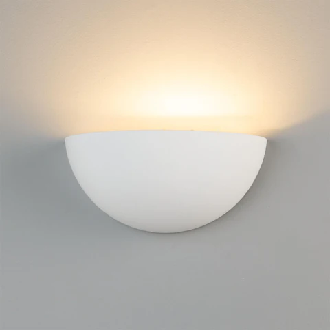 28cm Bonn Half Dome Plaster Wall Light with IP20 Rating - Image 7
