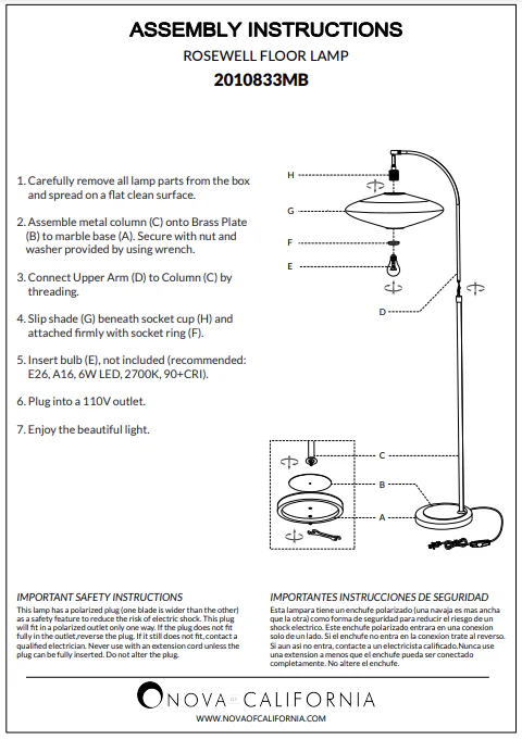Roswell Decorative Floor Lamp - Image 10