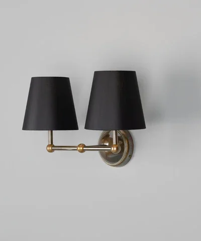 Busan Double Arm Brass Wall Light