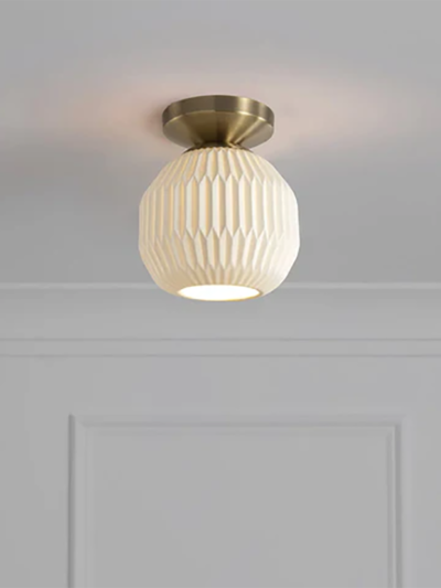 Moraga Semi-Flush Mount Ceiling Light – Bone Porcelain