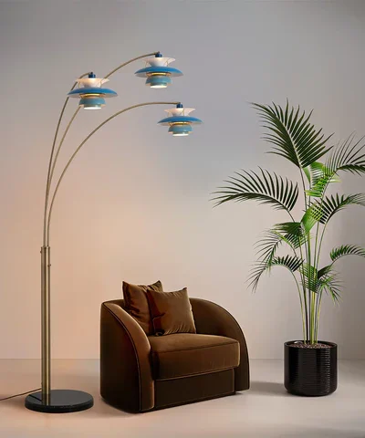 Palm Springs Arc Floor Lamp with Three Lights