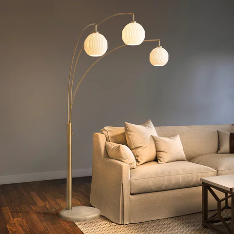 Moraga Arc Floor Lamp with Three Lights
