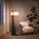 Obelisk Modern Floor Lamp – Chestnut Wood