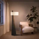Obelisk Modern Floor Lamp – Chestnut Wood