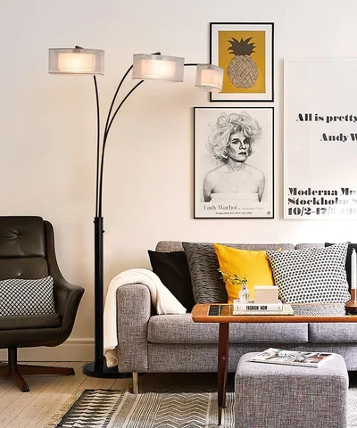 Amarillo Arc Floor Lamp with 3 Lights