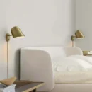 Culver Brushed Brass Plug-In Wall Sconce for Bedroom