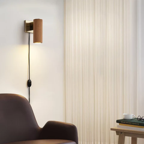 Natural Ash Tambo Plug-In Wall Sconce