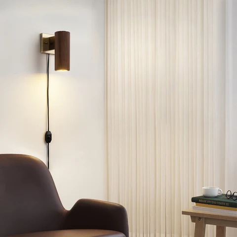 Dark Walnut Tambo Plug-In Wall Sconce