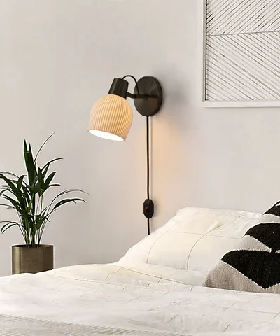 Petaluma Wall Sconce – Bone Porcelain & Matte Black