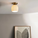 Petaluma Bone Porcelain Semi-Flush Ceiling Light