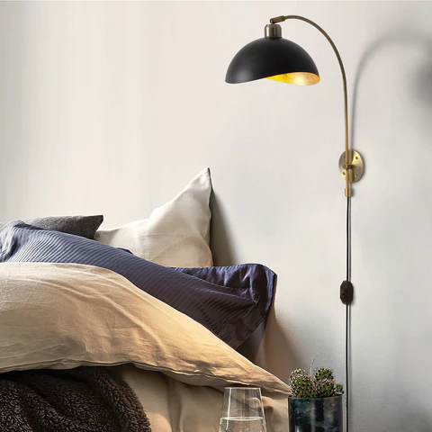 Luna Bella Plug-In Wall Sconce for Bedrooms