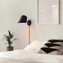 Culver Matte Black Plug-In Wall Sconce