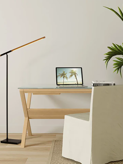 Port Natural Ash Wood LED Floor Lamp