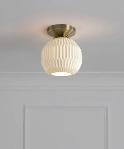 Moraga Semi-Flush Mount Ceiling Light – Bone Porcelain